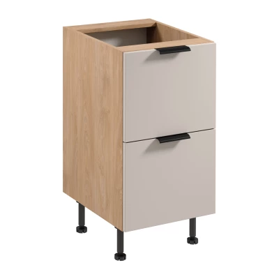 Unterschrank SALERNO – Breite 45 cm, Eiche/Beige