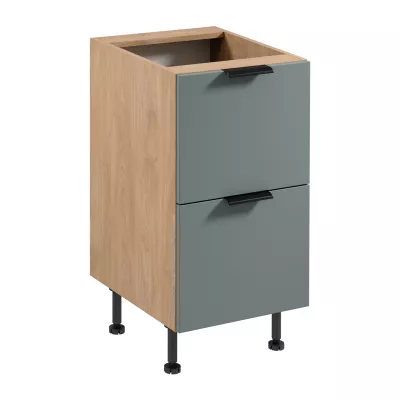 Unterschrank SALERNO – Breite 45 cm, Eiche/Grün