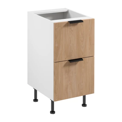 Unterschrank SALERNO – Breite 45 cm, weiß/Eiche