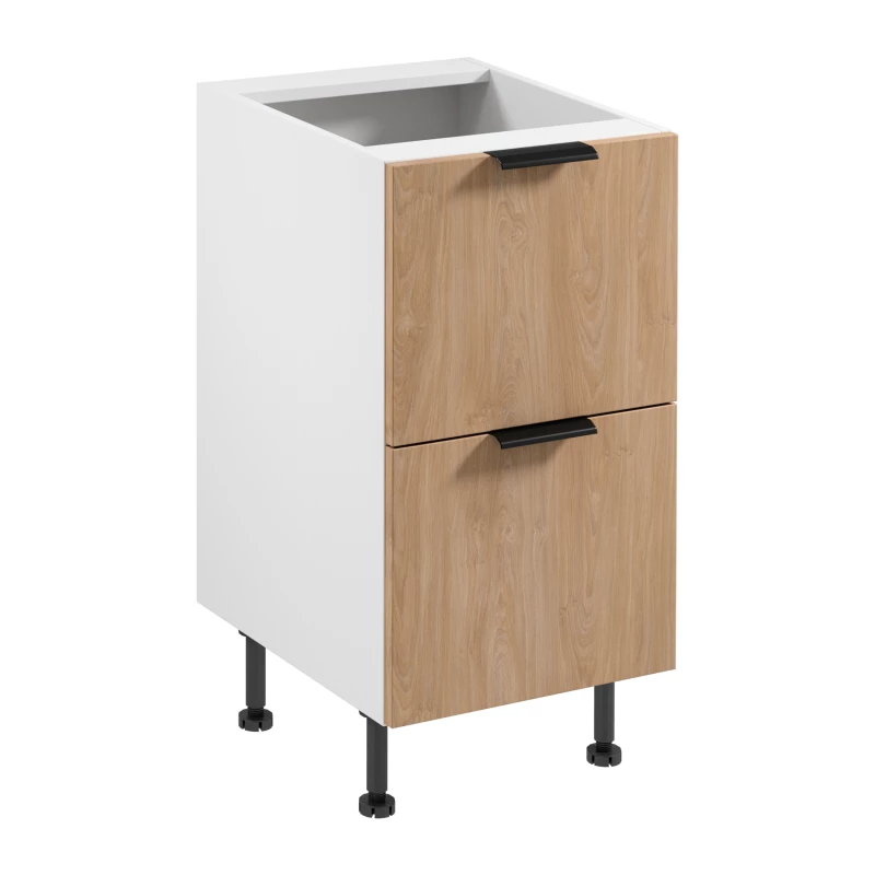 Unterschrank SALERNO – Breite 45 cm, weiß/Eiche