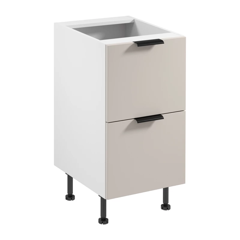 Unterschrank SALERNO – Breite 45 cm, weiß/beige