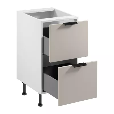 Unterschrank SALERNO – Breite 45 cm, weiß/beige