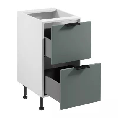 Unterschrank SALERNO – Breite 45 cm, weiß/grün