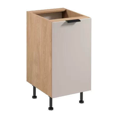 Unterschrank SALERNO mit einer Tür – Breite 45 cm, Eiche/Beige