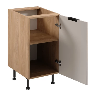 Unterschrank SALERNO mit einer Tür – Breite 45 cm, Eiche/Beige