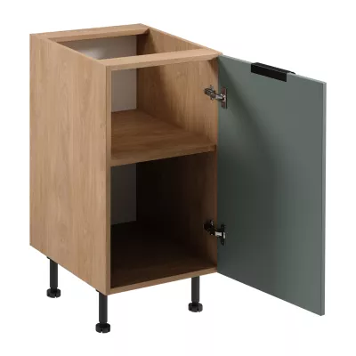 Unterschrank SALERNO mit einer Tür – Breite 45 cm, Eiche/Grün