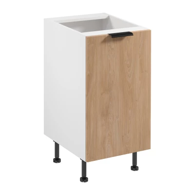 Unterschrank SALERNO mit einer Tür – Breite 45 cm, weiß/Eiche