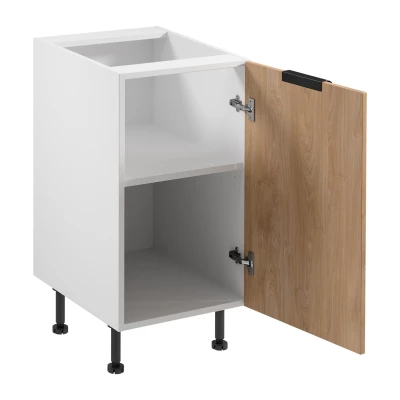 Unterschrank SALERNO mit einer Tür – Breite 45 cm, weiß/Eiche