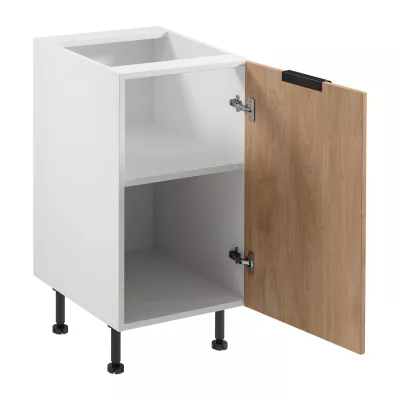 Unterschrank SALERNO mit einer Tür – Breite 45 cm, weiß/Eiche