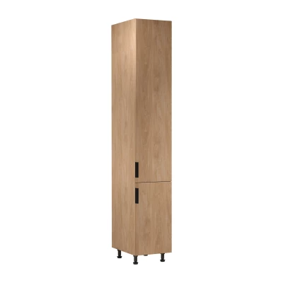 Hoher Küchenschrank SALERNO – Breite 40 cm, Eiche