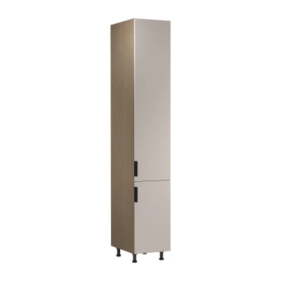 Hoher Küchenschrank SALERNO – Breite 40 cm, Baltic Storm / Beige