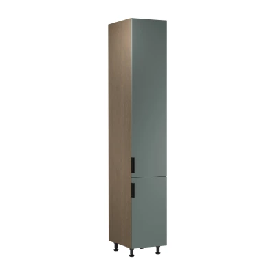Hoher Küchenschrank SALERNO – Breite 40 cm, Farbe: Baltic Storm / Grün