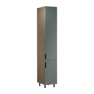 Hoher Küchenschrank SALERNO – Breite 40 cm, Farbe: Baltic Storm / Grün