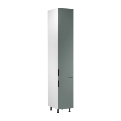 Hoher Küchenschrank SALERNO – Breite 40 cm, weiß/grün