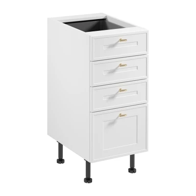Küchenschrank mit Schubladen SALERNO – Breite 40 cm, weiß