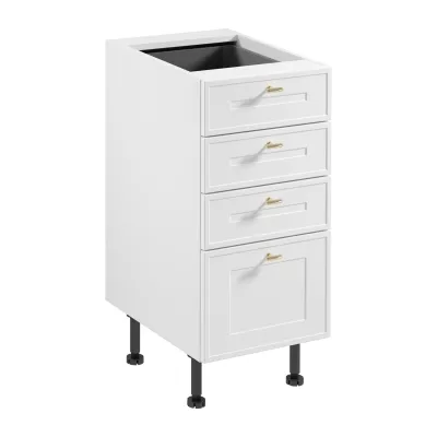 Küchenschrank mit Schubladen SALERNO – Breite 40 cm, weiß