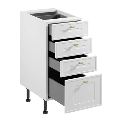 Küchenschrank mit Schubladen SALERNO – Breite 40 cm, weiß