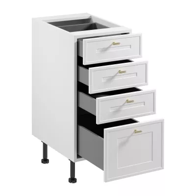 Küchenschrank mit Schubladen SALERNO – Breite 40 cm, weiß