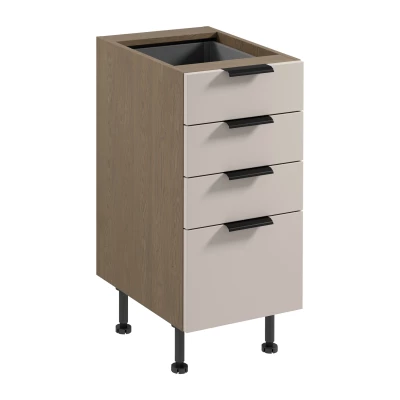 Küchenschrank mit Schubladen SALERNO – Breite 40 cm, Baltic Storm / Beige