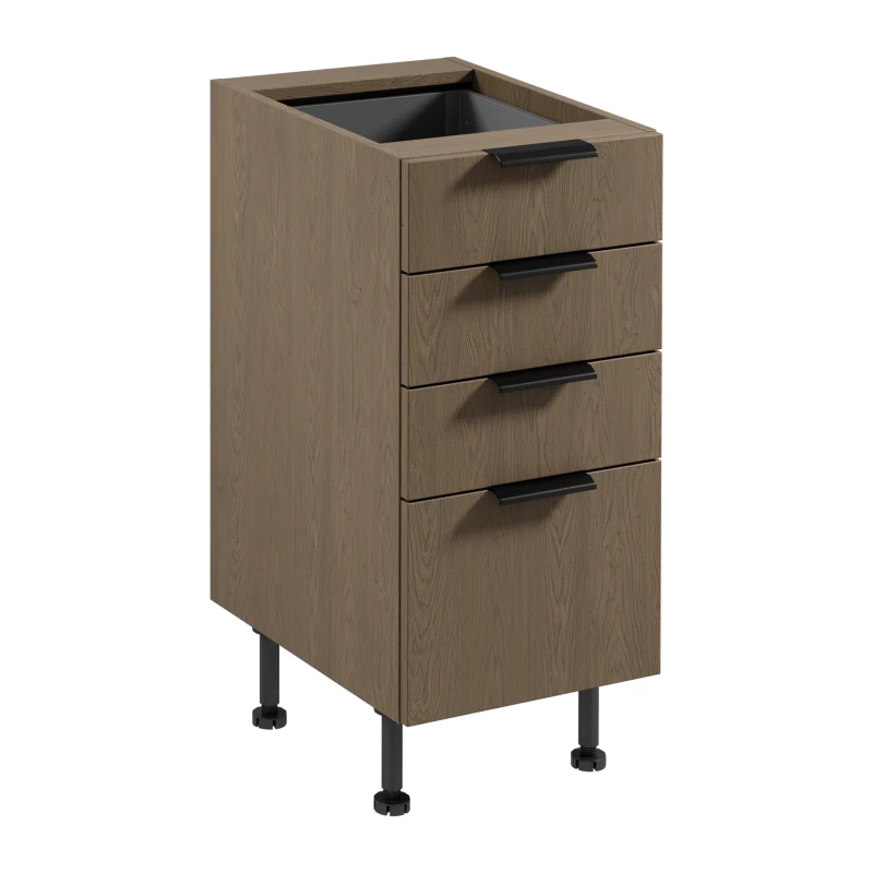 Küchenschrank mit Schubladen SALERNO - Breite 40 cm, baltischer Sturm