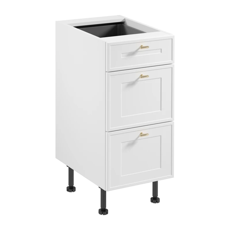 Unterschrank SALERNO – Breite 40 cm, weiß