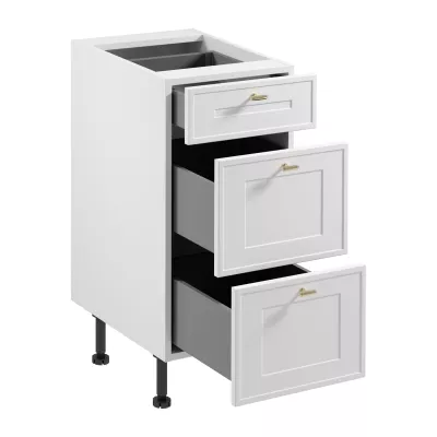 Unterschrank SALERNO – Breite 40 cm, weiß