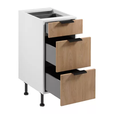 Unterschrank SALERNO – Breite 40 cm, weiß/Eiche