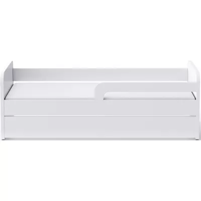 Kinderbett mit Matratze 80x200 NORDELLE - weiß