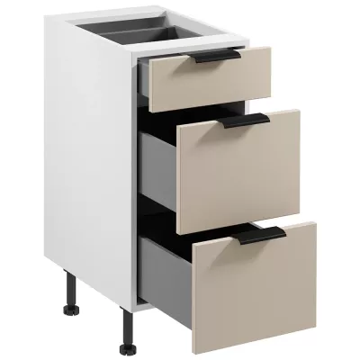 Unterschrank SALERNO – Breite 40 cm, weiß/beige