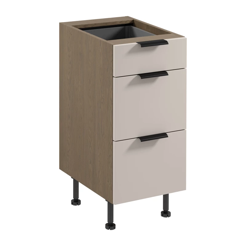 Unterschrank SALERNO – Breite 40 cm, Farbe: Baltic Storm / Beige