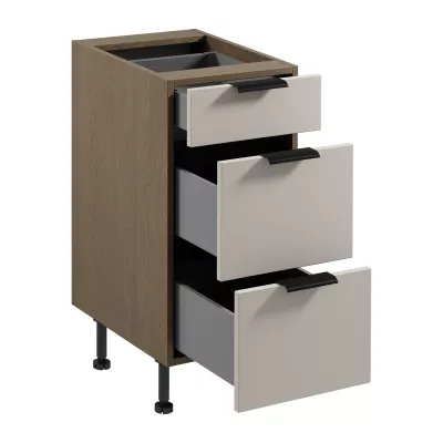 Unterschrank SALERNO – Breite 40 cm, Farbe: Baltic Storm / Beige