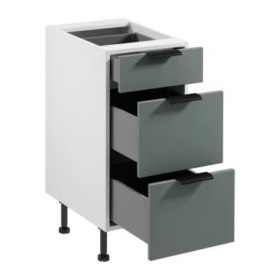 Unterschrank SALERNO – Breite 40 cm, weiß/grün