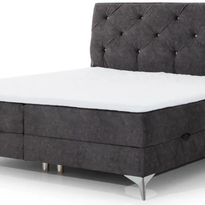 Kontinentales Bett 140x200 LIGNORA - dunkelgrau