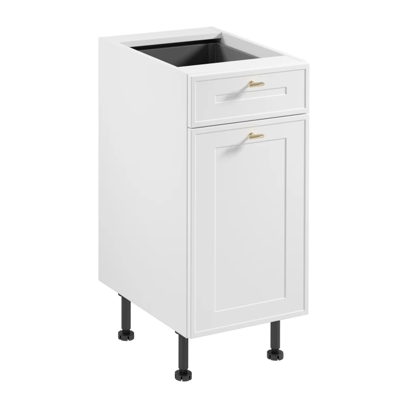 Unterschrank mit Schublade SALERNO – Breite 40 cm, weiß