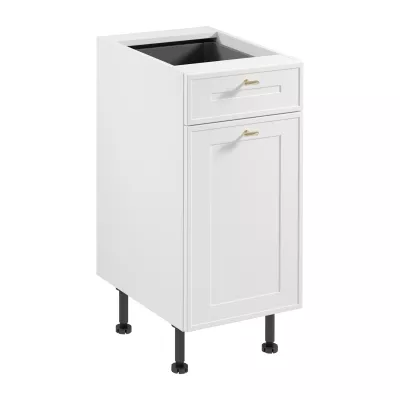 Unterschrank mit Schublade SALERNO – Breite 40 cm, weiß