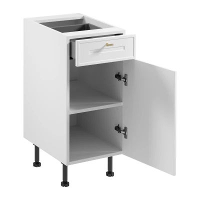 Unterschrank mit Schublade SALERNO – Breite 40 cm, weiß