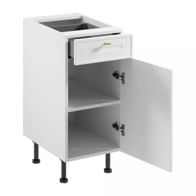 Unterschrank mit Schublade SALERNO – Breite 40 cm, weiß