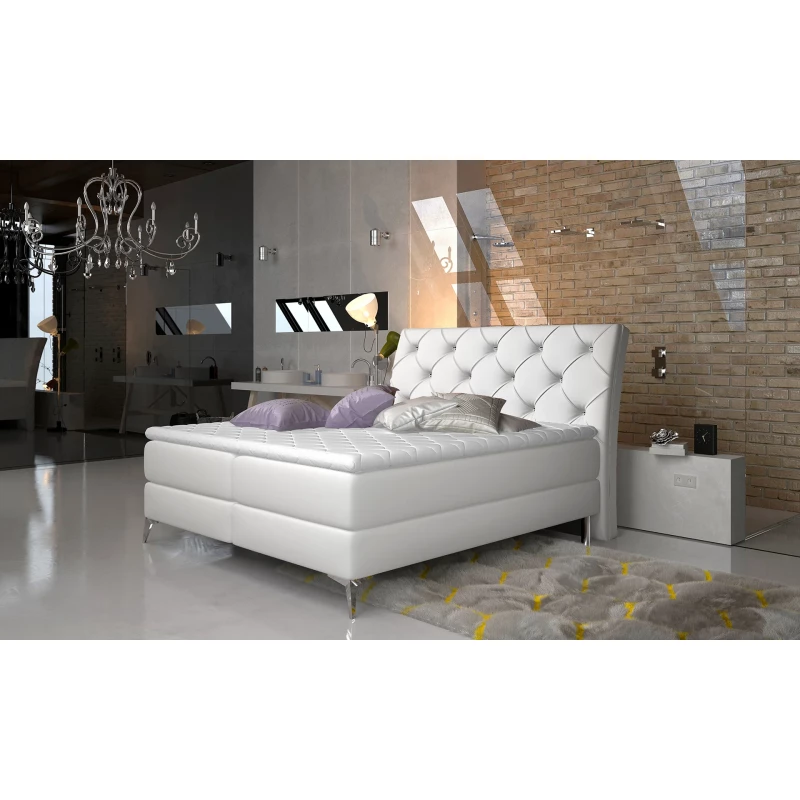 Kontinentales Bett 140x200 LIGNORA - weiß