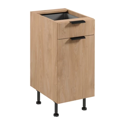 Unterschrank mit Schublade SALERNO – Breite 40 cm, Eiche