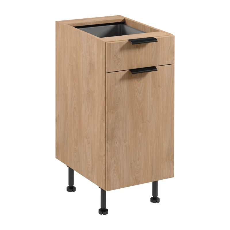 Unterschrank mit Schublade SALERNO – Breite 40 cm, Eiche