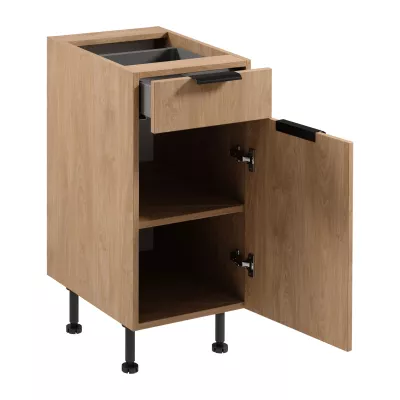 Unterschrank mit Schublade SALERNO – Breite 40 cm, Eiche