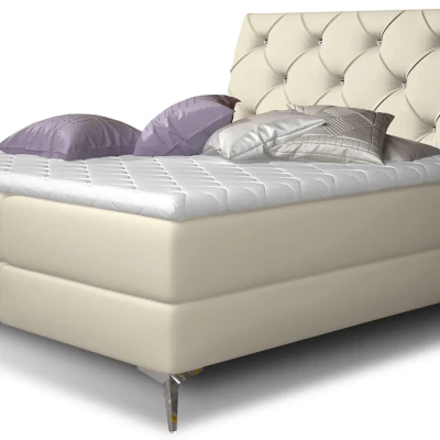 Kontinentales Bett 140x200 LIGNORA - hellbeige