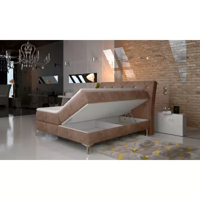 Kontinentales Bett 140x200 LIGNORA - braun