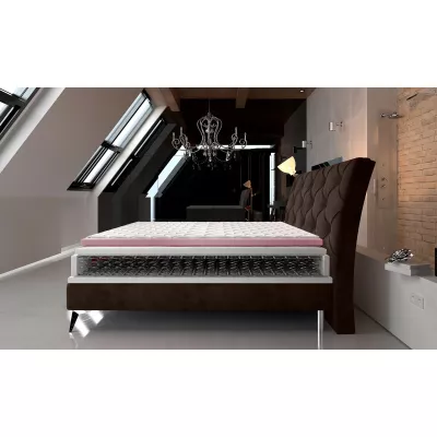 Kontinentales Bett 140x200 LIGNORA - hellbeige
