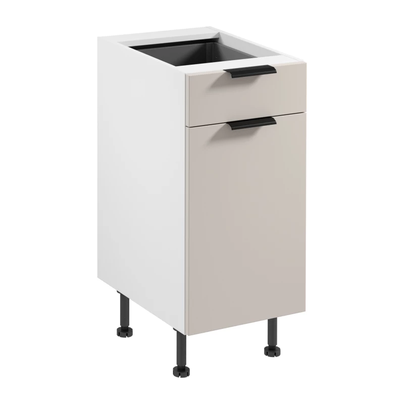 Unterschrank mit Schublade SALERNO – Breite 40 cm, weiß/beige