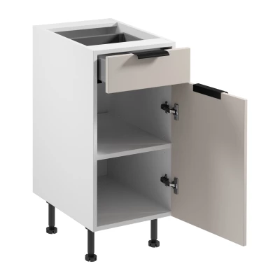 Unterschrank mit Schublade SALERNO – Breite 40 cm, weiß/beige
