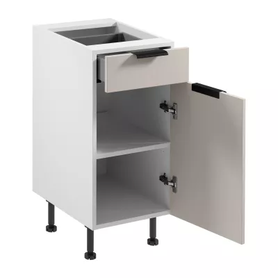 Unterschrank mit Schublade SALERNO – Breite 40 cm, weiß/beige