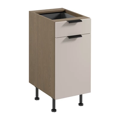Unterschrank mit Schublade SALERNO – Breite 40 cm, Baltic Storm / Beige