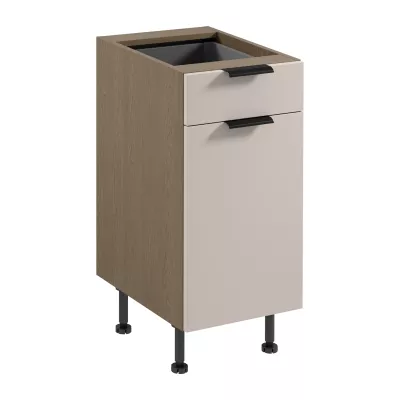 Unterschrank mit Schublade SALERNO – Breite 40 cm, Baltic Storm / Beige