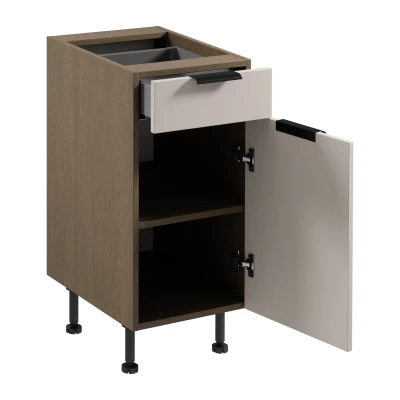 Unterschrank mit Schublade SALERNO – Breite 40 cm, Baltic Storm / Beige
